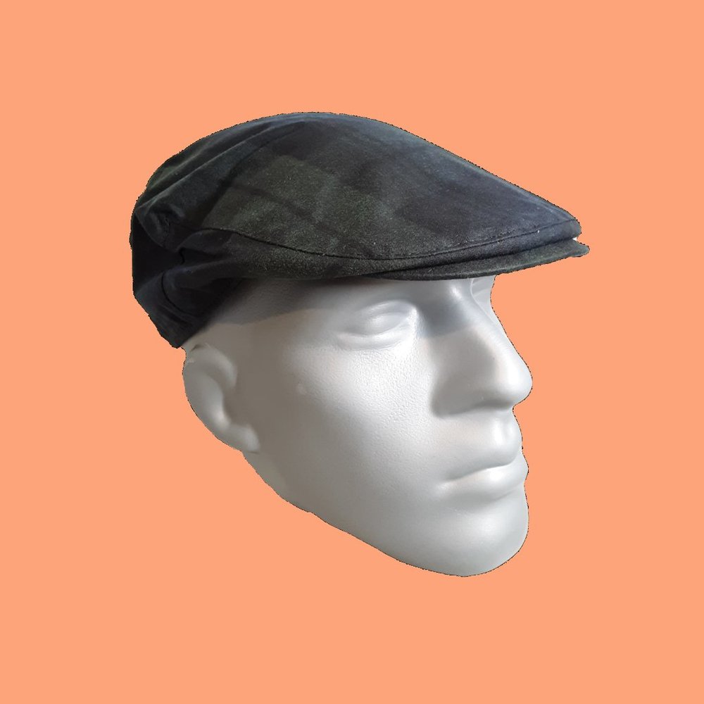 Tartan Waterproof Waxed Cap HS183 in 'Blackwatch' - CHOOSE SIZE